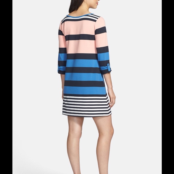 Multicolor Mallory Striped Dress W/ Pockets - Picture 3 of 4