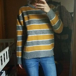 !!SALE!! Yellow and Grey Striped Sweater