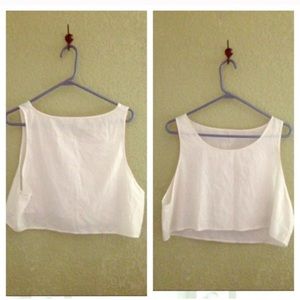 White crop top