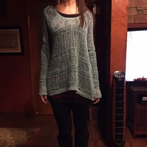 Free People Sky Blue Pullover Sweater