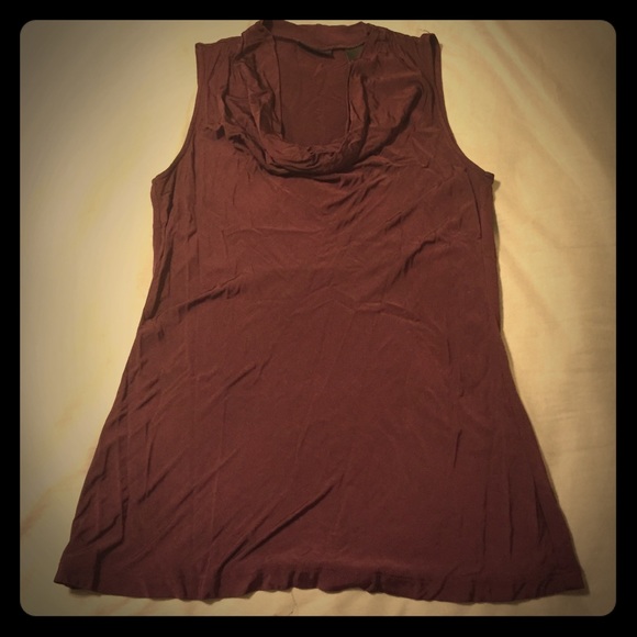 NY&Co burgundy cowl neck tank