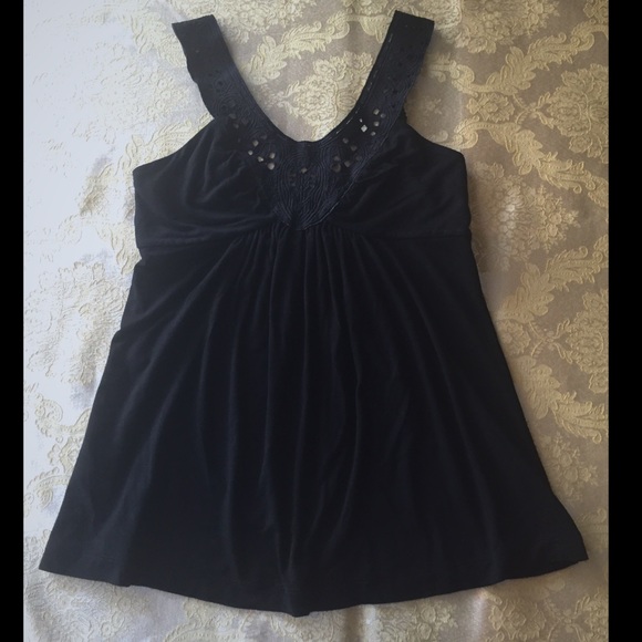 BCBGMAXAZRIA black tank top blouse size Small S