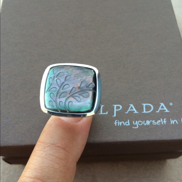 Silpada "retired" sterling silver/black opal ring.