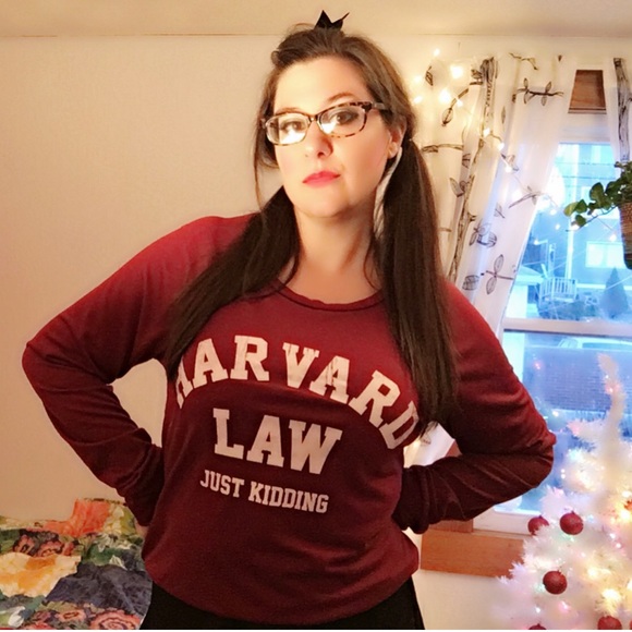 Harvard Law Just Kidding New Gift Sweatshirt M