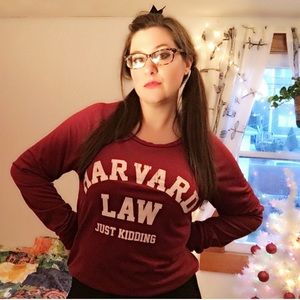 Harvard Law Just Kidding New Gift Sweatshirt M