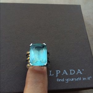 Silpada "retired" sterling silver/aquamarine ring