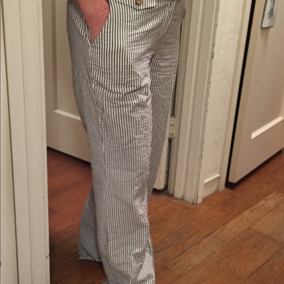 Blue and white pants