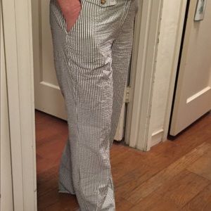 Blue and white pants