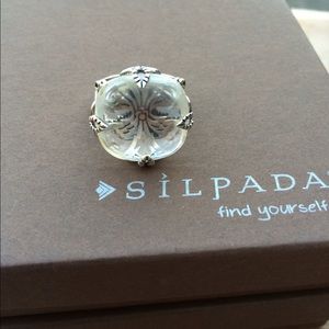 Silpada "retired" sterling silver/cubic zirconia