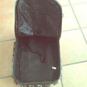 Betsey Johnson Leopard Rolling Luggage