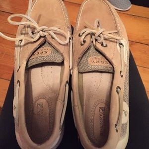 Tan Sperry shoes