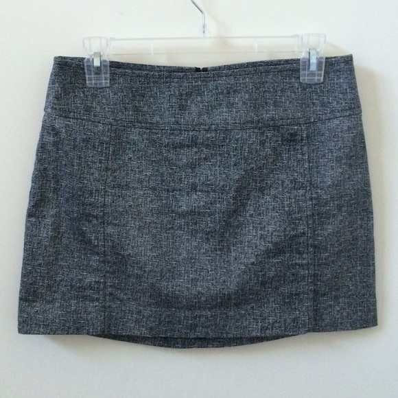 Express Heather Gray Fitted Mini Skirt
