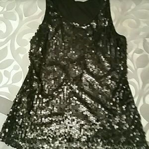 Final Discount Black Sequined Tank