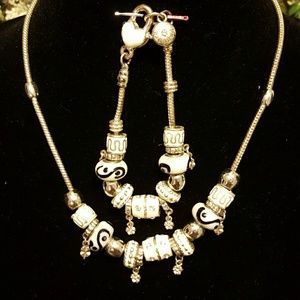 Matching necklace and bracelet