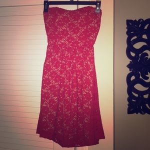 Red Lace Dress, Size Small
