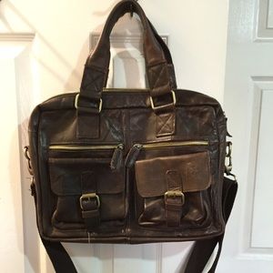 Leather laptop bag