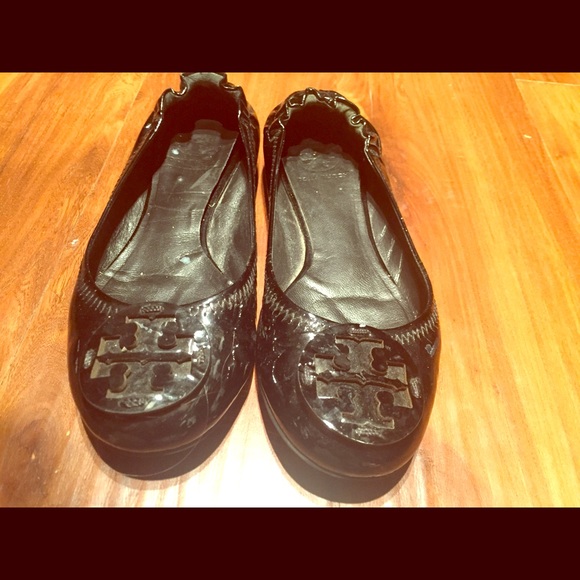 Tory Burch Black Reva Flats