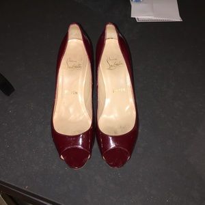 Christian louboutin peep toe shoes size 37.5