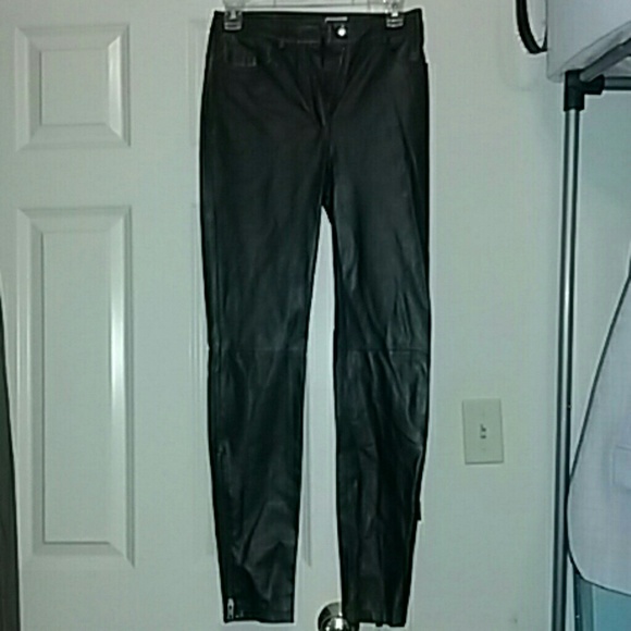 Leather Skinny Leg Pants