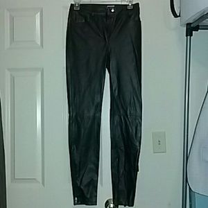 Leather Skinny Leg Pants