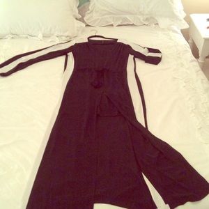 Mini dress with sheer maxi