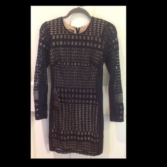 Black and nude dress by bebe