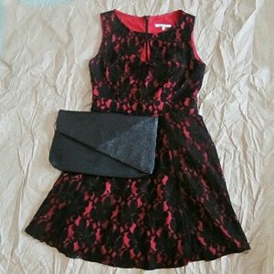 Modcloth Red Lace Cocktail Dress