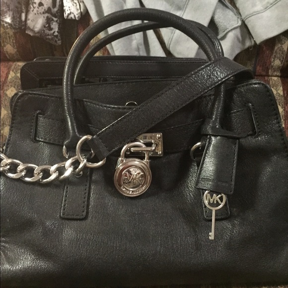Michael Kors Hamilton Black Leather