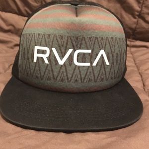 Green RVCA SnapBack trucker hat