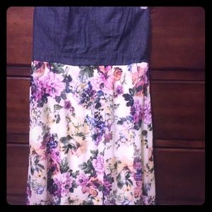 Denim and floral dress