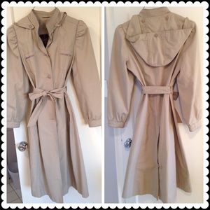 Vintage beige trench coat.