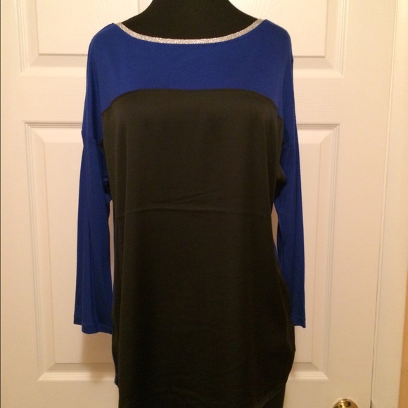 NWT Mixed Media Blouse by The Limited