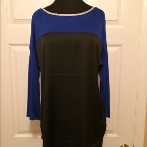 NWT Mixed Media Blouse by The Limited