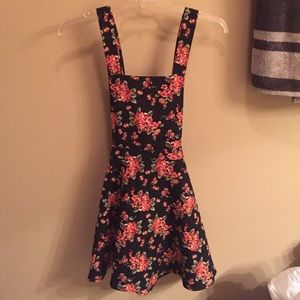 Floral Overall Style Dress