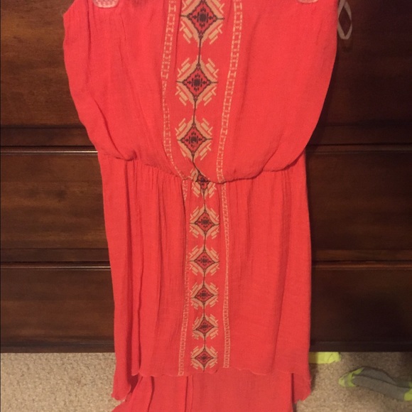 Coral summer dress