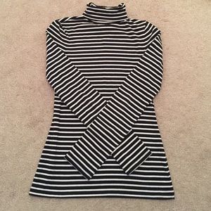 Express Black & White stripe turtleneck