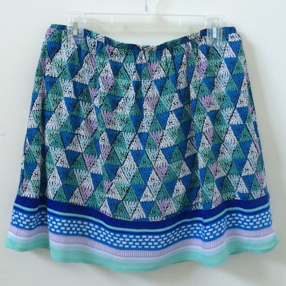 Ella Moss Flowy Pastel Print Skirt