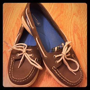 Sperry Top Sider women's size 9M Brown/Blue plaid