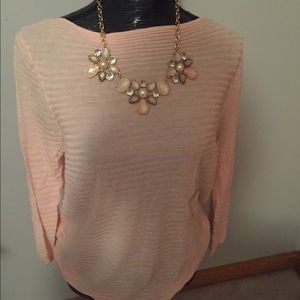 THE LOFT SOFT PINK/CHAMPAGNE SWEATER