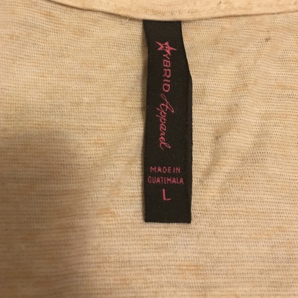 Women's tan Hybrid Apparel Elephant Love top - Picture 2 of 2