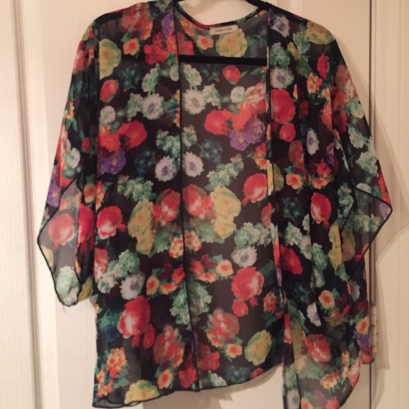 Colorful flowers kimono