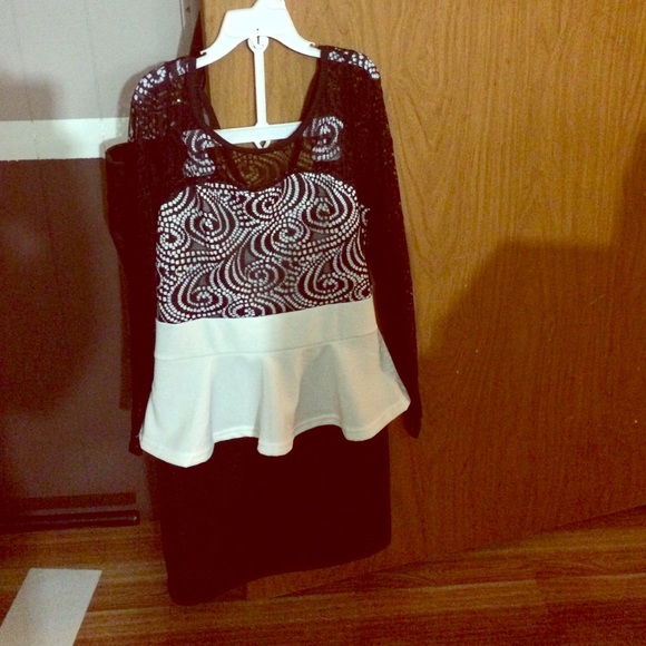 Black white dress