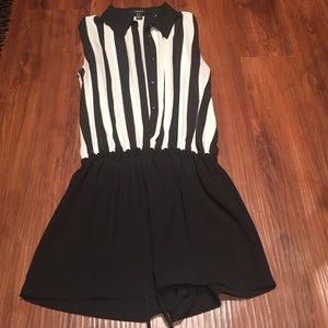 Forever 21 Black/White Romper