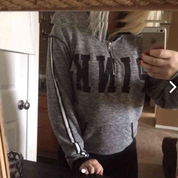 Pink Victoria's Secret half zip pullover