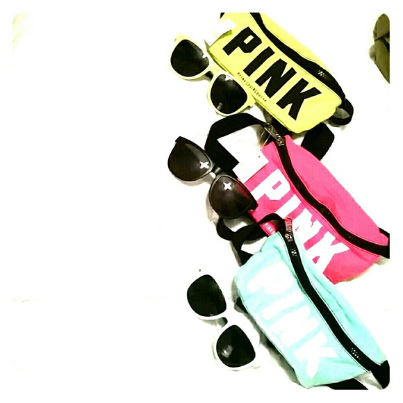 VS PINK fannypacks and sunglasses