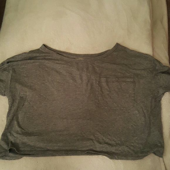 Grey Hollister crop shirt - Picture 1 of 2