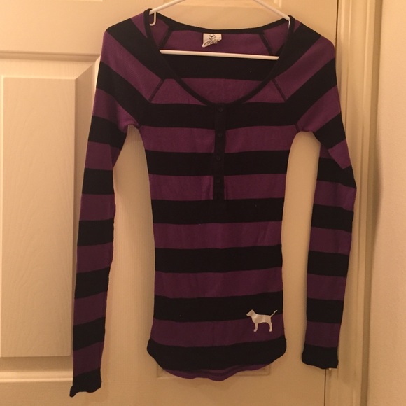 Victoria Secret Pink Striped Tee