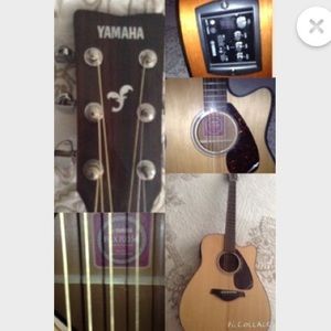 Yamaha acoustic guitar/ used 1x but still new!