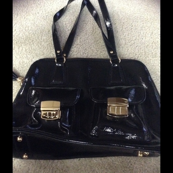 Franklin Covey Simulated leather black purse