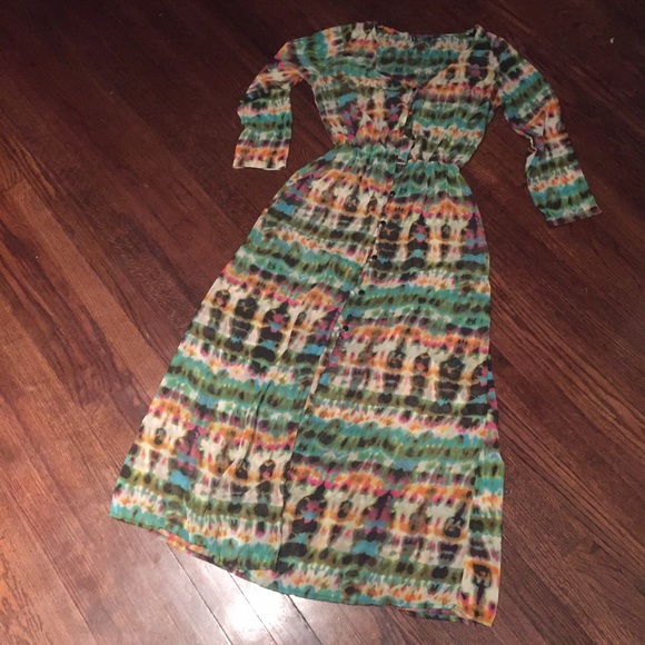 Sheer, colorful cardigan